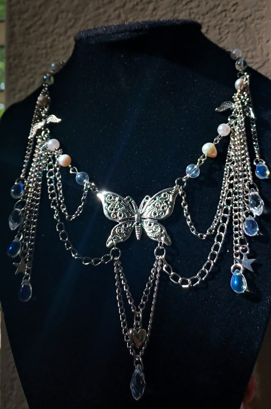 Multi Layered Butterfly Necklace