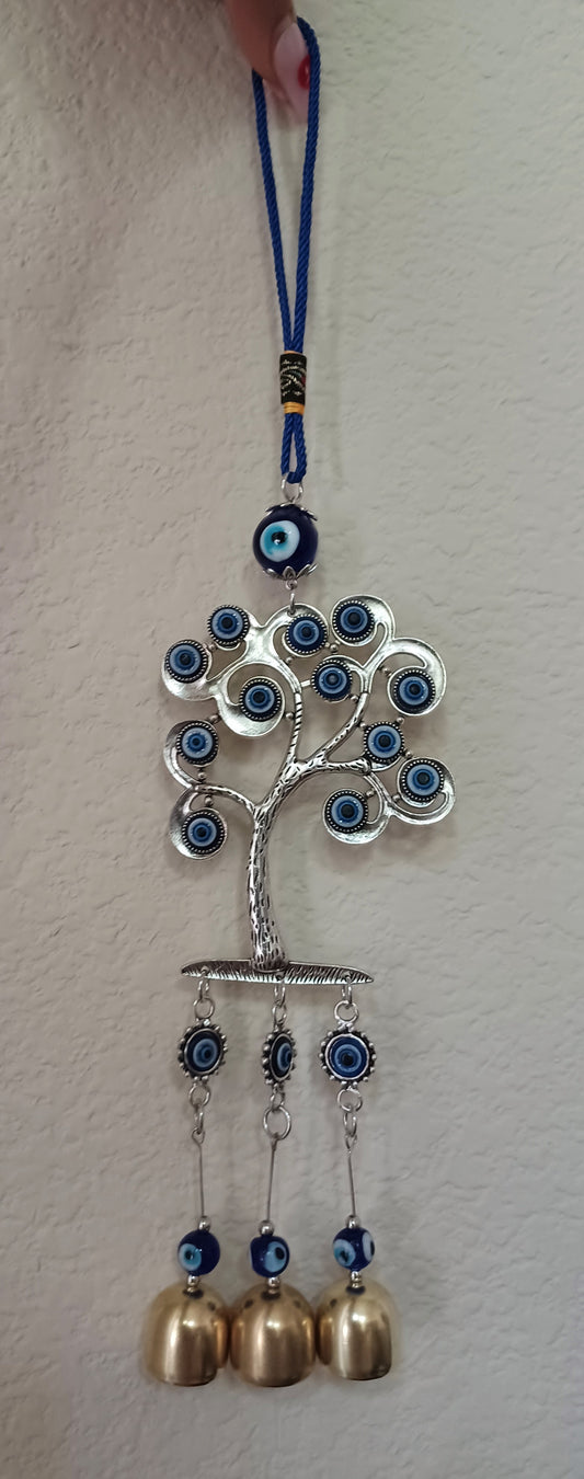 Evil Eye Tree Of Life Wind Chime