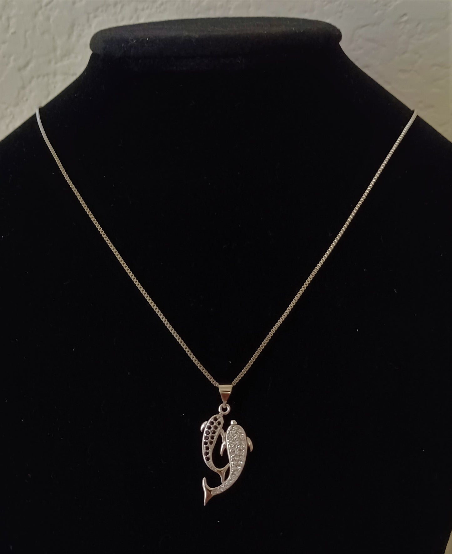 Silver Yin & Yang Koi Fish Necklace