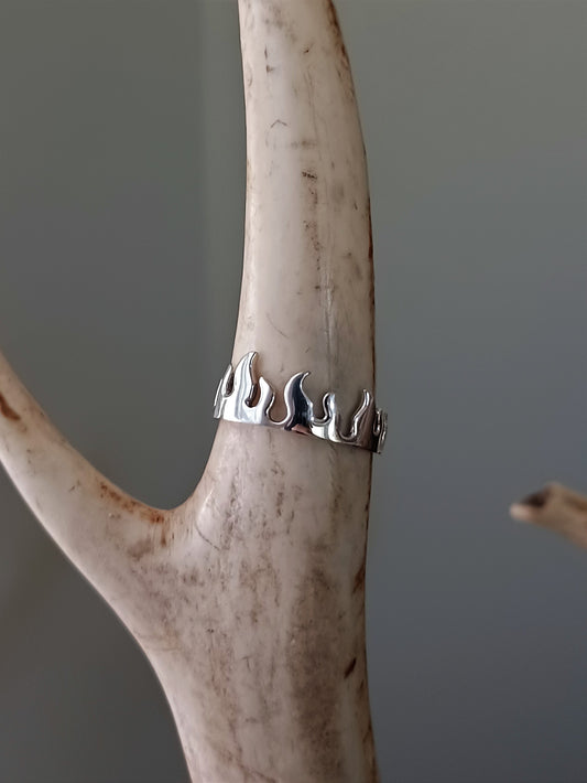 Silver Flame Ring