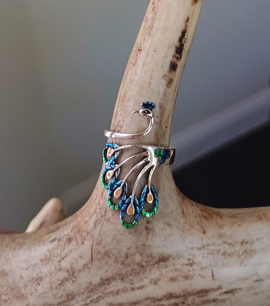 Peacock Silver Ring