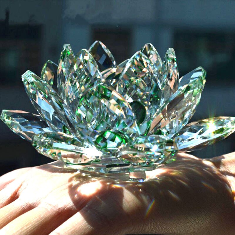 Green Lotus Flower Crystal